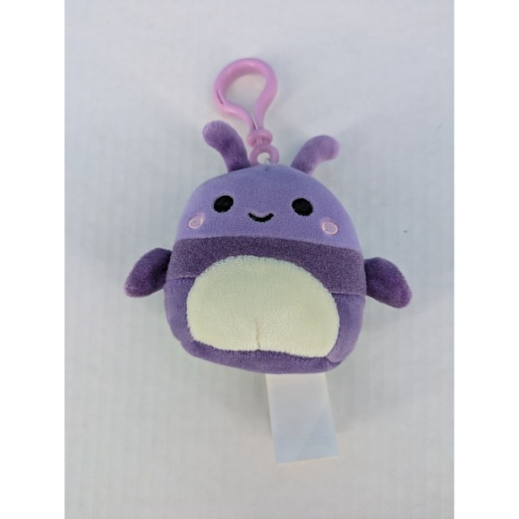 Squishmallows Other - Squishmallows‎ Axel Purple Beetle 3.5" Clip-On Plush For Backpacks Keychains